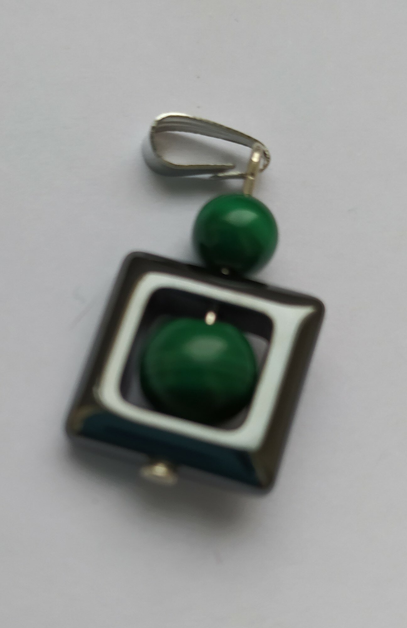 Подвеска, малахит, зеленый — фото 1