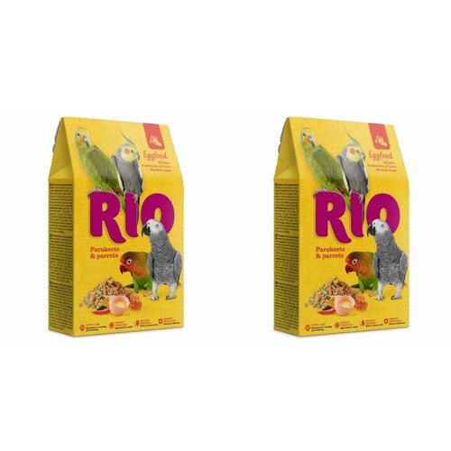 RIO Яичный корм для средних и крупных попугаев, 250 г, 2 шт