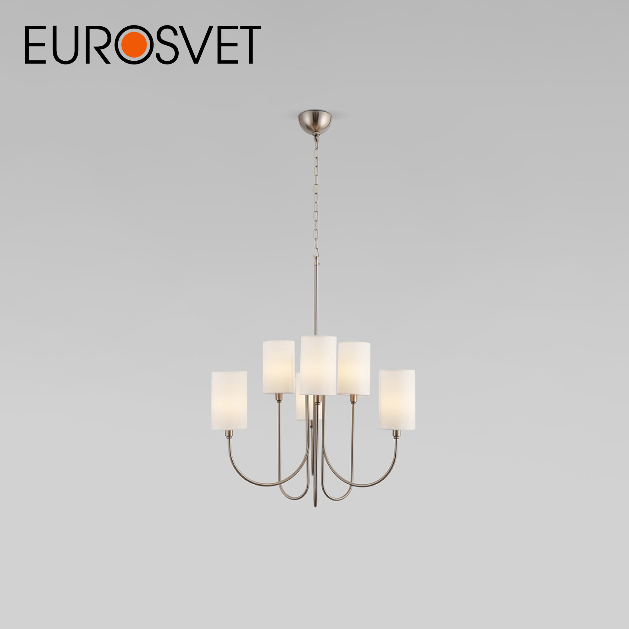 Люстра / Подвесной светильник Eurosvet Abbey 60164/6, 6 ламп, цвет никель