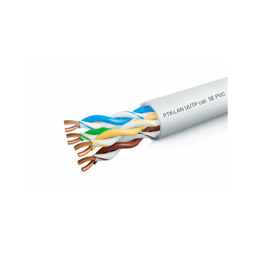 LAN U/UTP 4x2x24AWG (0,48 мм) кат.5е (305 м) PVC (серый) Standard Пожтехкабель СКС (202-017)