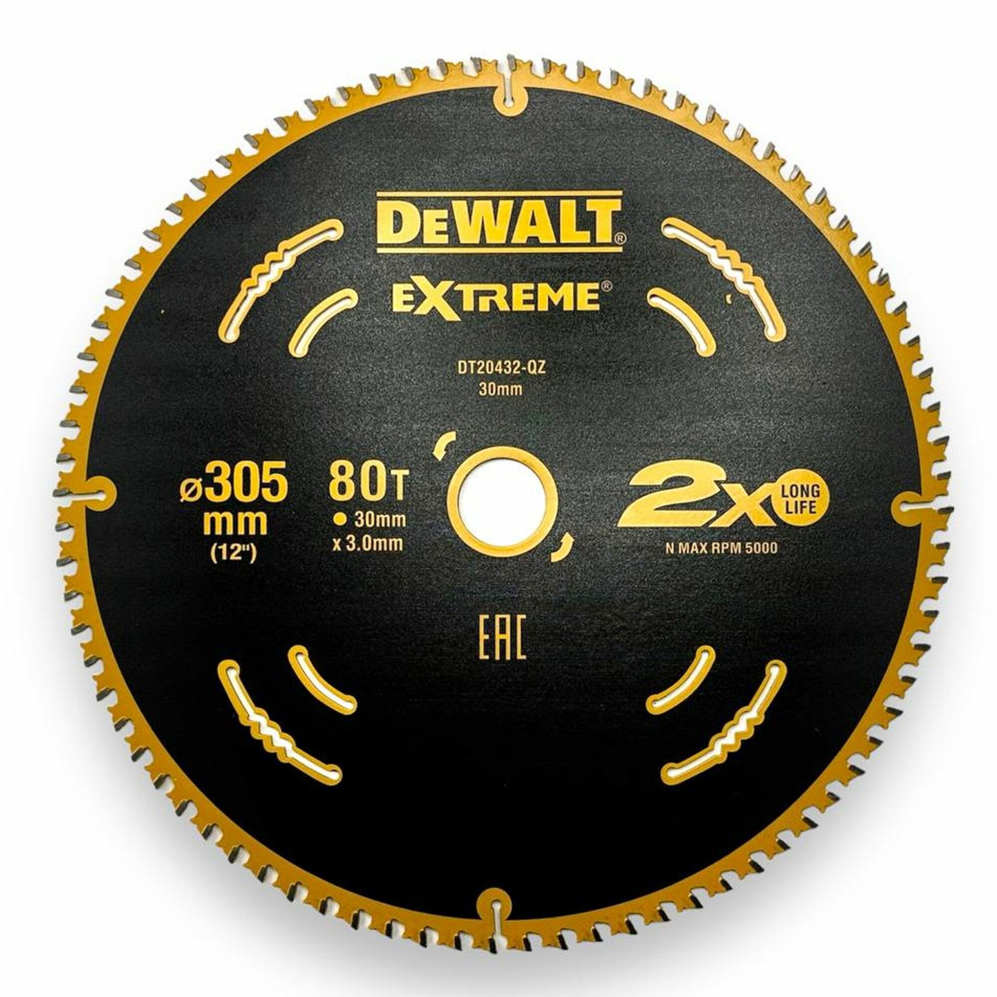 Диск пильный по дереву DeWALT Extreme 305x30mm 80 зуба