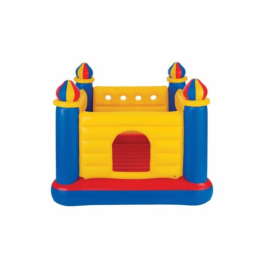Игровой центр-батут "Крепость" 175х175х135 см, батут для детей 3-6 лет, желтого/красного/синего цвета