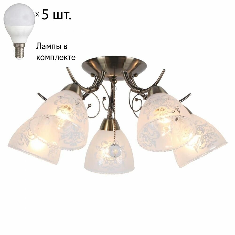 Люстра потолочная с лампочками Omnilux OML-53807-05+Lamps