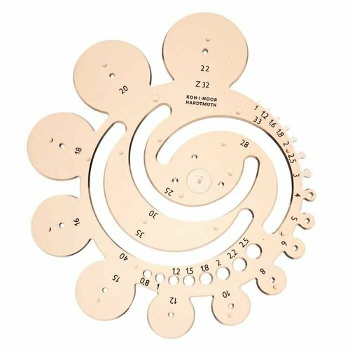 Трафарет K-I-N 7490 окружности с разными радиусами дымчатый 817₽