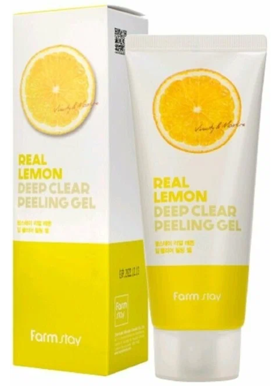 FarmStay Real Lemon Deep Clear Пилинг-скатка с экстрактом Лимона, 100 мл