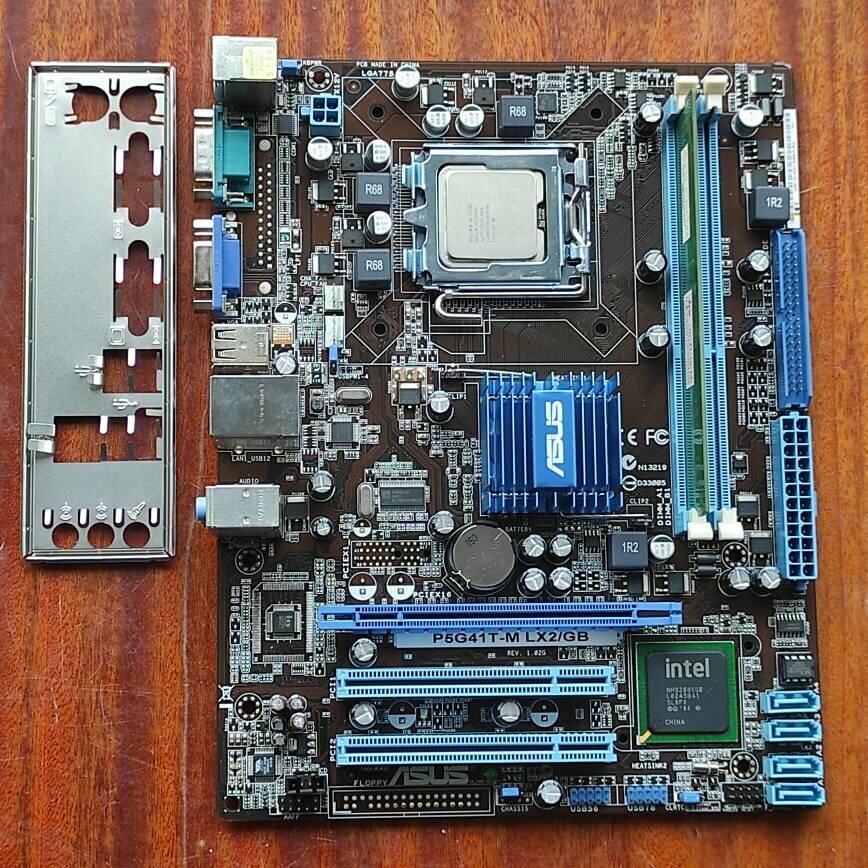 Комплект материнская плата Asus P5G41T-M LX2/GB (сокет 775, чипсет G41) + CPU E3400 + 1Gb DDR3