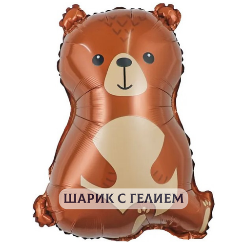 фото Воздушный шар с гелием для девочки или мальчика "лесной медведь" купить шары