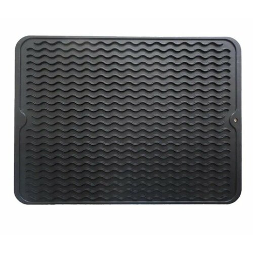 Коврик силиконовый для сушки посуды прямоугольный черного цвета 489₽