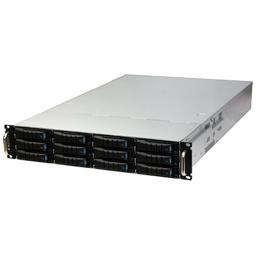 Корпус серверный AIC RSC-2ET, 2U, 12xSATA/SAS HS 3,5/2,5 universal bay + 2x2,5, black/silver