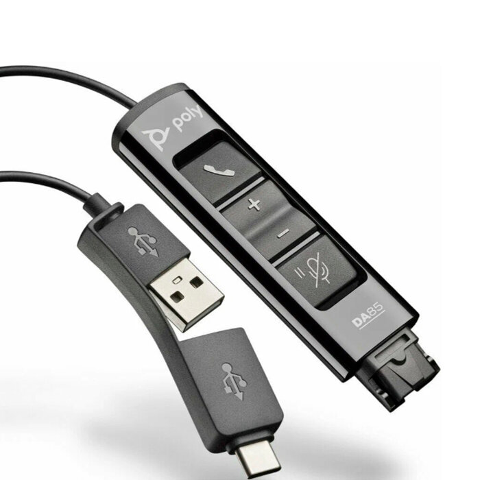USB-адаптер Poly DA85, USB-A &USB-C TO QUICK DISCONNECT 218267-01