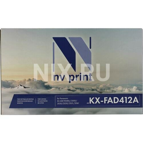 Драм-картридж NV Print NV-KXFAD412A для Panasonic KX-MB1900RU, 2000, 2020, 2030, 2051, 2061 (совместимый, чёрный, 6000 стр.)