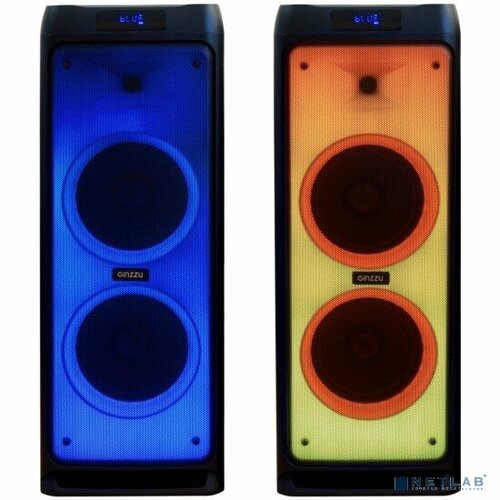 GINZZU Колонки Ginzzu Ginzzu GM-205 Li-Ion12В 7500мАч Color Party - 7 режимов чёрный 3031600₽