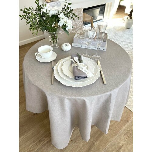 Скатерть Dreamtex Home Decor Меланж серый 140х180 см