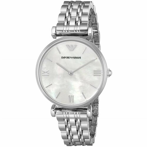 фото Наручные часы emporio armani gianni t-bar, серебристый/перламутровый