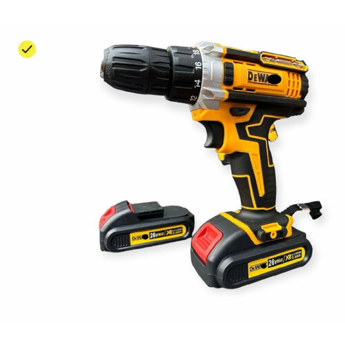 Аккумуляторный шуруповерт с Набором инструментов 26V Дрель-шуруповерт2 аккумулятораЗарядное устройство 5878₽