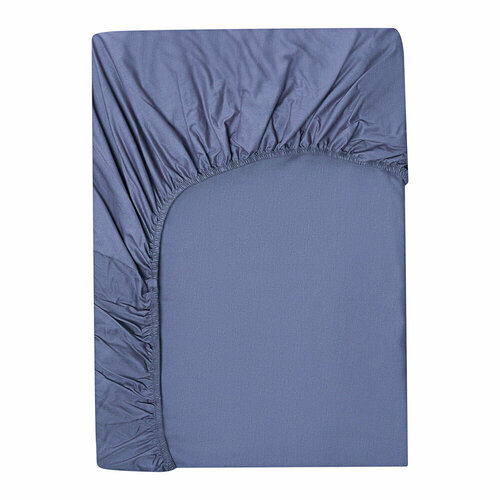 BY COLLECTION Простыня на резинке 140х200х25см 100 хлопок темно-серый 4401₽