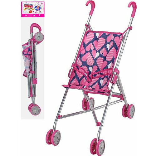 Коляска для кукол 52х26х55см складывается в пакете Арт 9302-6F 9302-6F 539₽