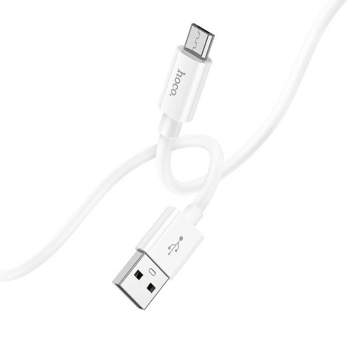 Кабель Hoco X87 MicroUSB - USB 2.4 А 1 м оплётка силикон белый 9881447