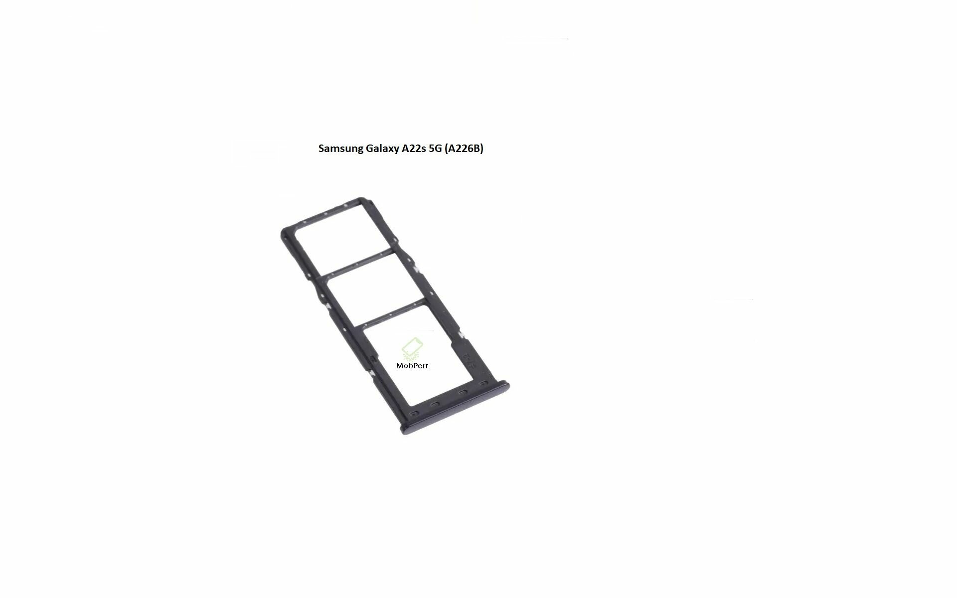 Держатель SIM для Samsung Galaxy A22s 5G (A226B), Черный (Сим Лоток) — фото 1