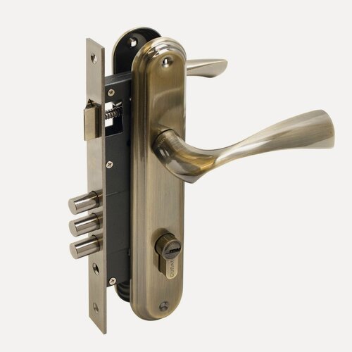 Изображение товара Замок врезной с ручками булат ЗВ4-3.03.01 номос бронза, 5 ключей