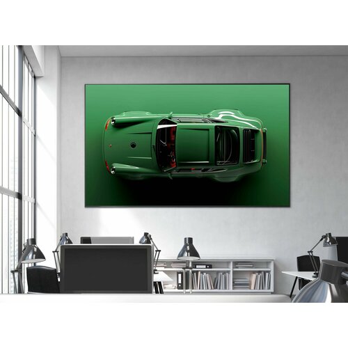 Картина Порше 964 Зеленая машина / Porsche / машина на холсте
