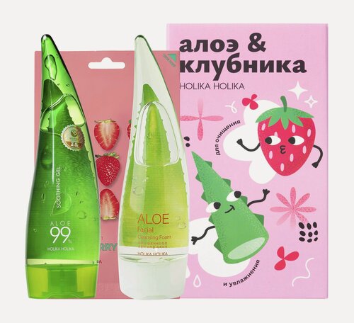 Изображение товара HOLIKA HOLIKA Набор для ухода за кожей (Гель для лица и тела + Пенка для лица + Тканевая маска для лица)