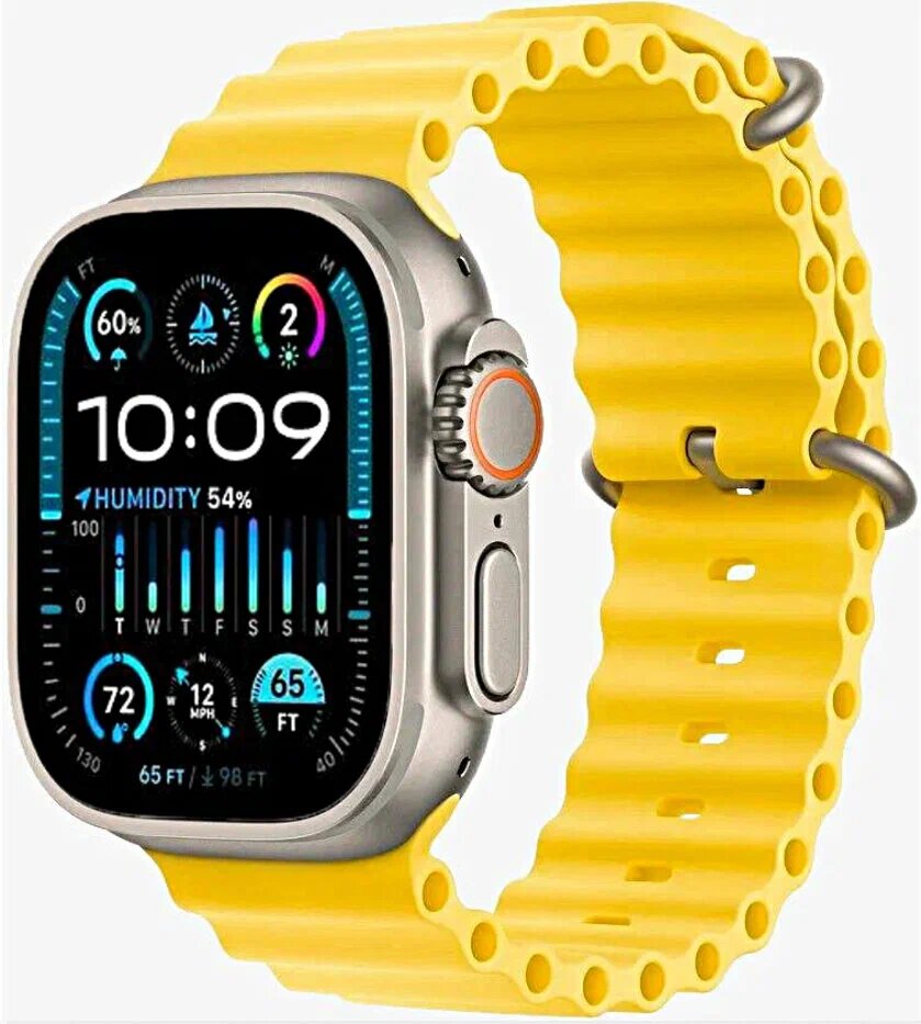 фото Cмарт часы - телефон HK ULTRAONE / Умные часы iOS Android Bluetooth Звонки Уведомления, желтые