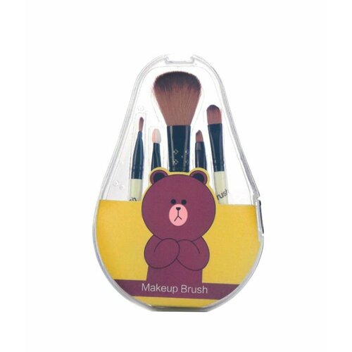LavelleCollection Кисти для макияжа набор Мишка желтый 314₽