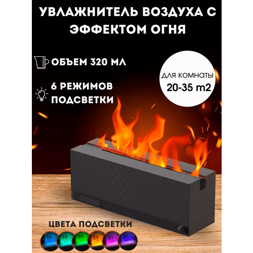 Увлажнитель воздуха вулкан настольный с разноцветной подсветкойаромадиффузорМини увлажнитель воздухаНочникдля дома черный 2640₽
