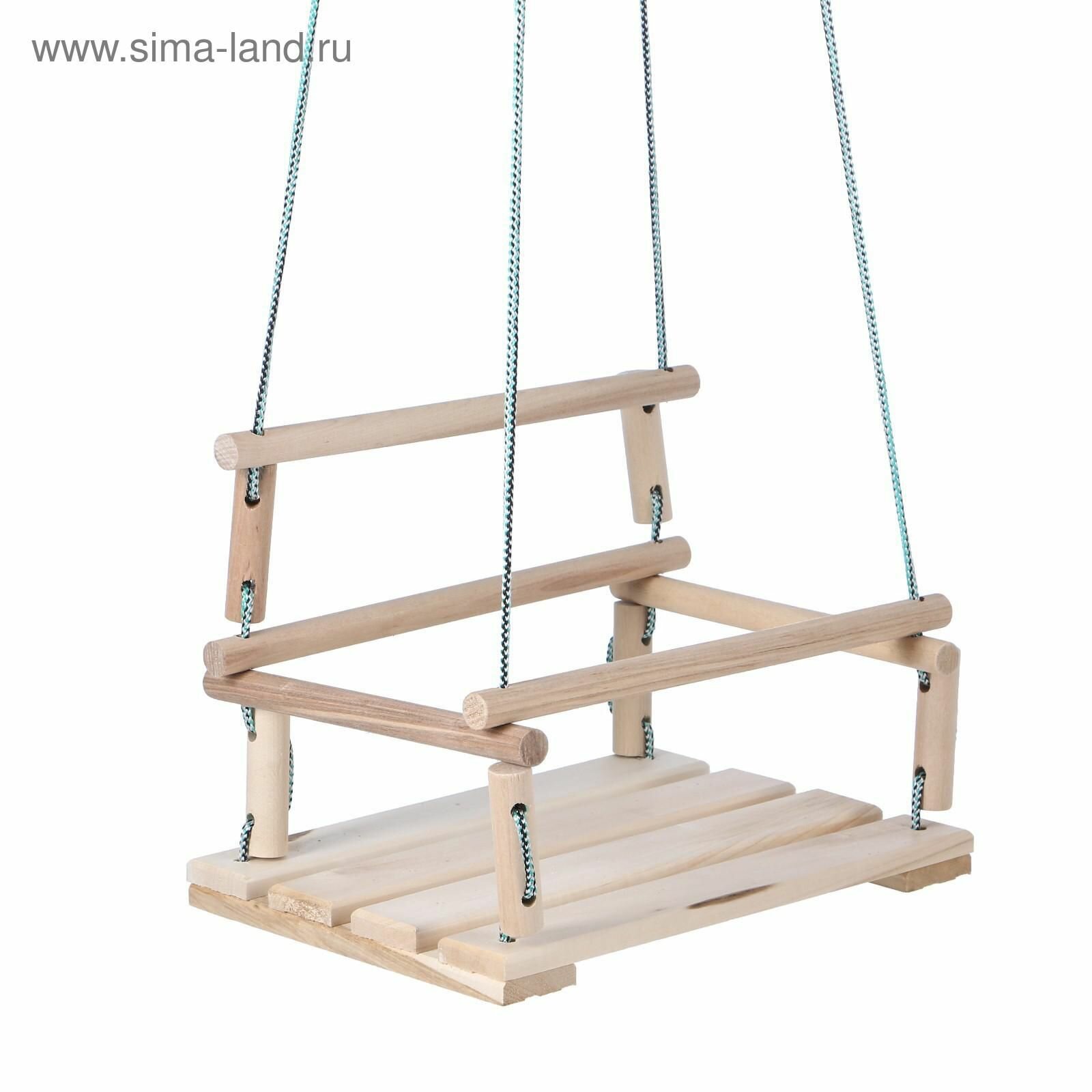 фото Подвесное деревянное кресло-качели