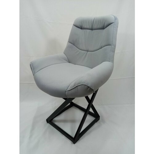 Кресло Лофт Grand велюр стальной каркас черный высота сиденья 48 см 7500₽