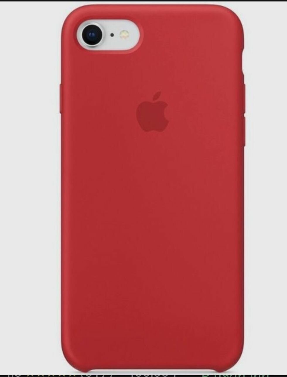фото Apple iPhone 7 / 8 / SE 2020 под оригинальный красный чехол, эпл айфон 8 , 7 Silicone case, замша red