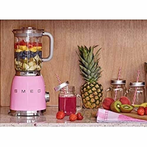 Миксер Smeg BLF01PKEU, 800, алюминий, 1500 миллилитров, пастельно-розовый — фото 1