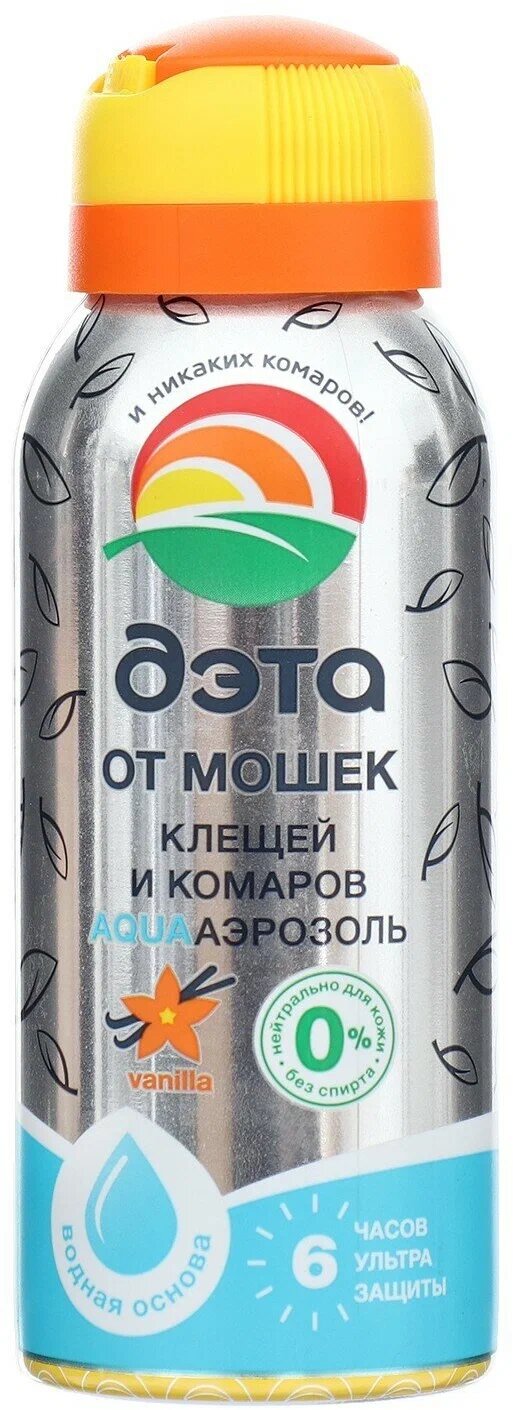 Дэта AQUA-аэрозоль от Комаров мошек и клещей 100 мл.