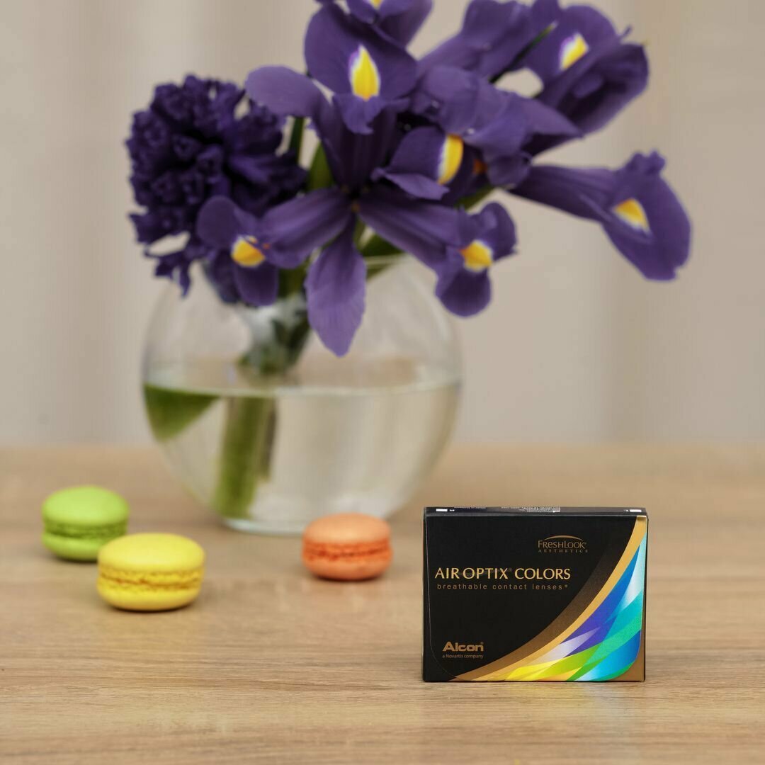 Цветные Контактные Линзы Alcon Цветные линзы Air optix colors (2 шт.) -3.75, 8,6 honey