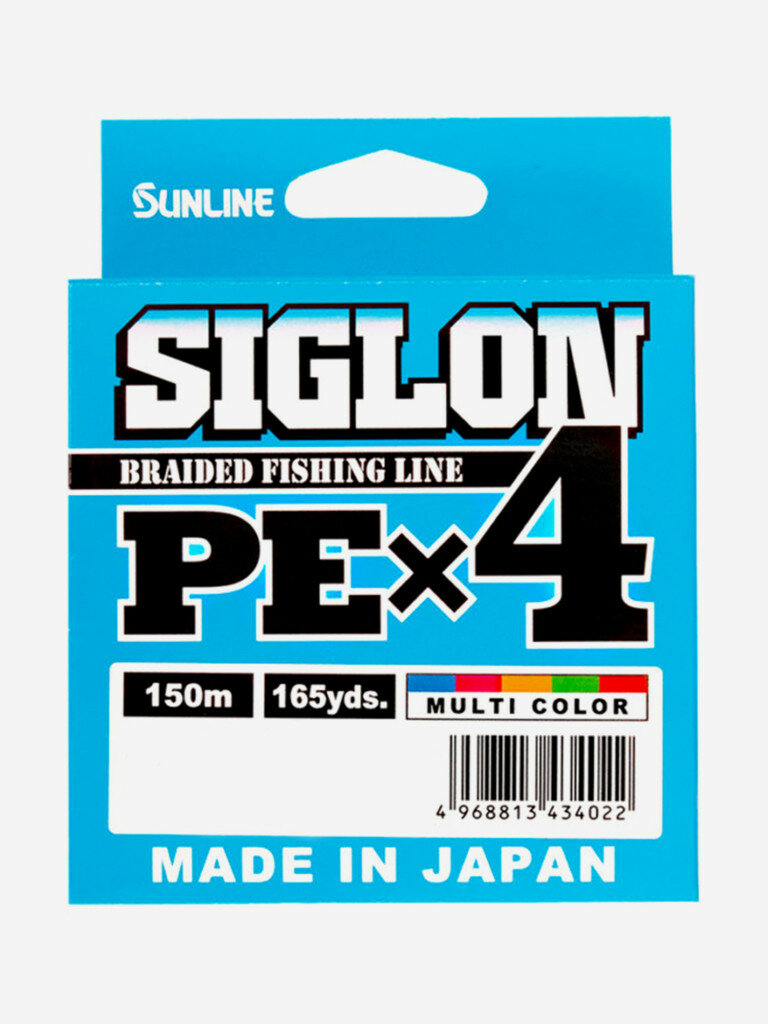 Плетеный шнур Sunline Siglon PEx4 d=0.17 мм, 150 м, 7.7 кг, multi color, 1 шт.
