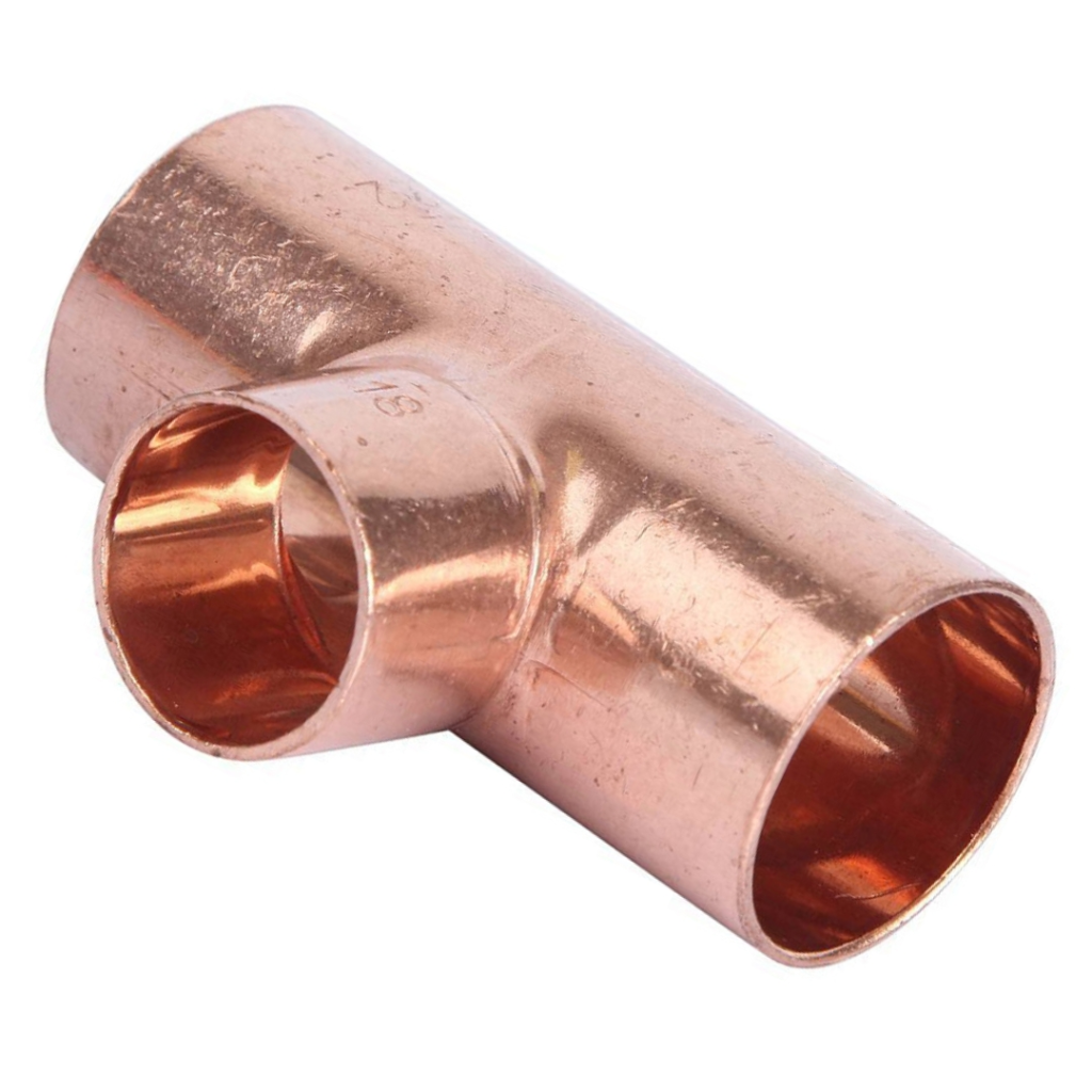 Тройник медный под пайку 22 x 18 x 22 мм (серия 95130) Hailiang