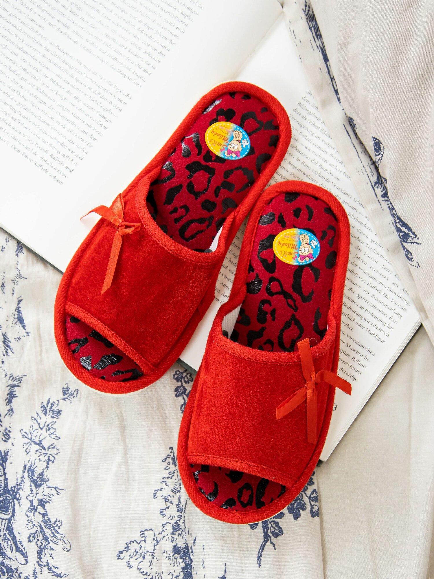 Тапочки Smile of Milady, размер 38/39, красный — фото 1