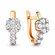 Серьги Diamant online, серебро, 925 проба, золочение, фианит