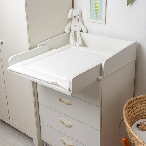 Матрас пеленальный BO-NY для детского комода, 64х64 см, непромокаемый белый