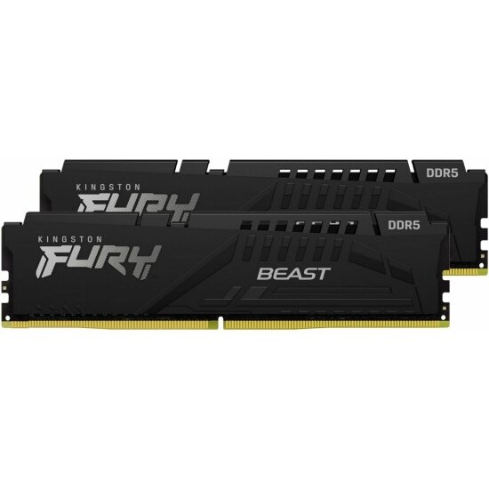 Оперативная память Kingston DDR5 32Gb (2х16Gb) 5600Mhz PC-44800 CL36 FURY Beast Black EXPO (KF556C36BBEK2-32)