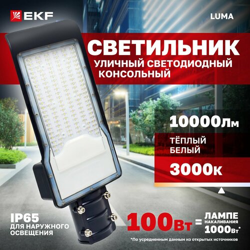 Светильник светодиодный консольный ДКУ-9003-Ш 100Вт 3000К IP65 EKF 4279₽