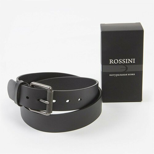 фото Ремень rossini для мужчин, размер 110, черный