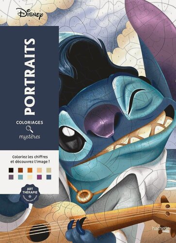 Изображение товара Раскраска по номерам Coloriages mysteres Disney - Portraits - Стич, 128стр. - 2019452049