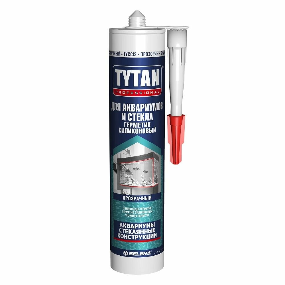 Герметик силиконовый для аквариумов и стекла Tytan Professional (280мл) бесцветный