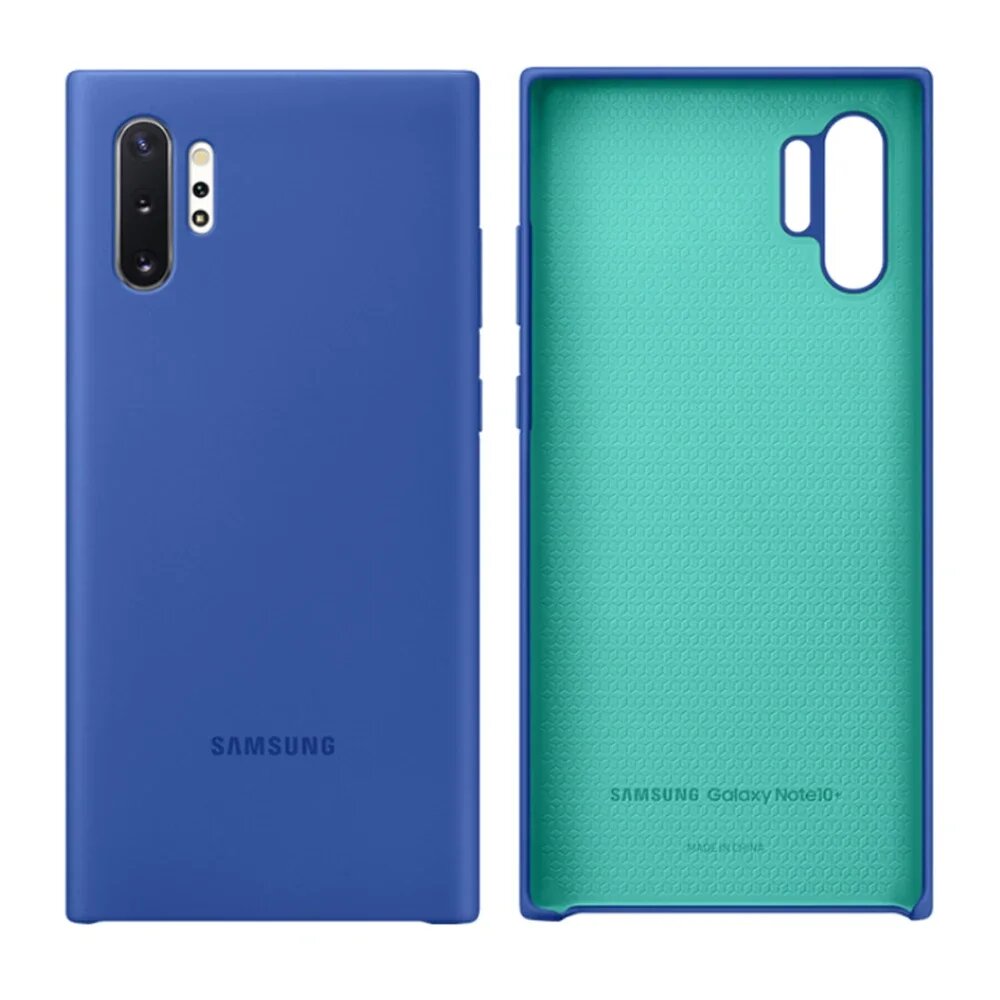 Оригинальный противоударный силиконовый чехол для Samsung Galaxy Note 10 + Note 10 Plus, Blue, Для Galaxy Note10 Plus
