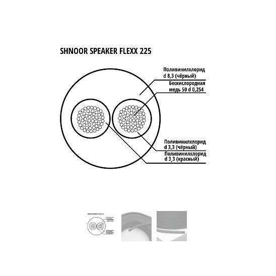 Кабель акустический на катушке Shnoor 225BLK 100.0m