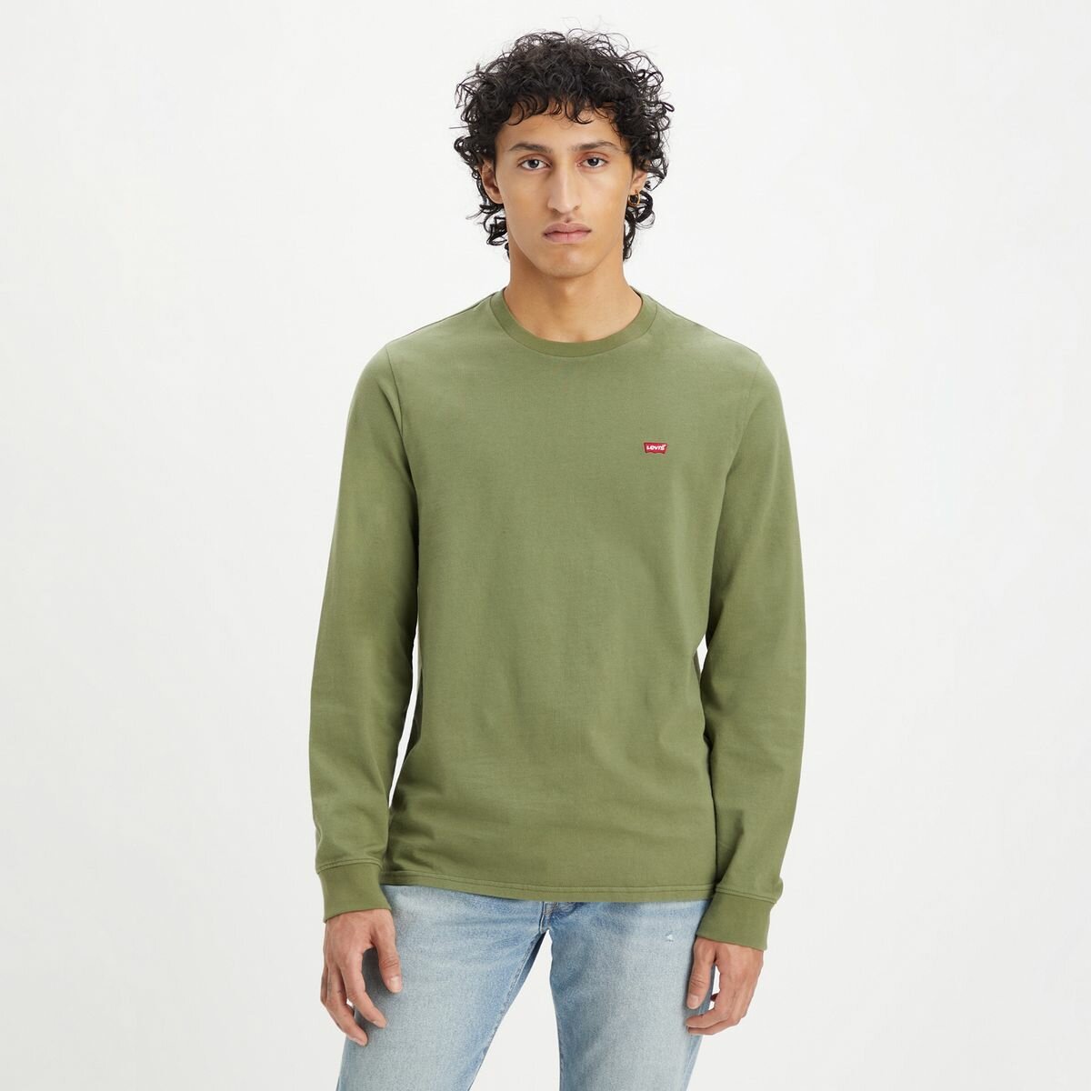 Лонгслив Levi's Men The Original Long Sleeve Tee, размер M, , зелёный
