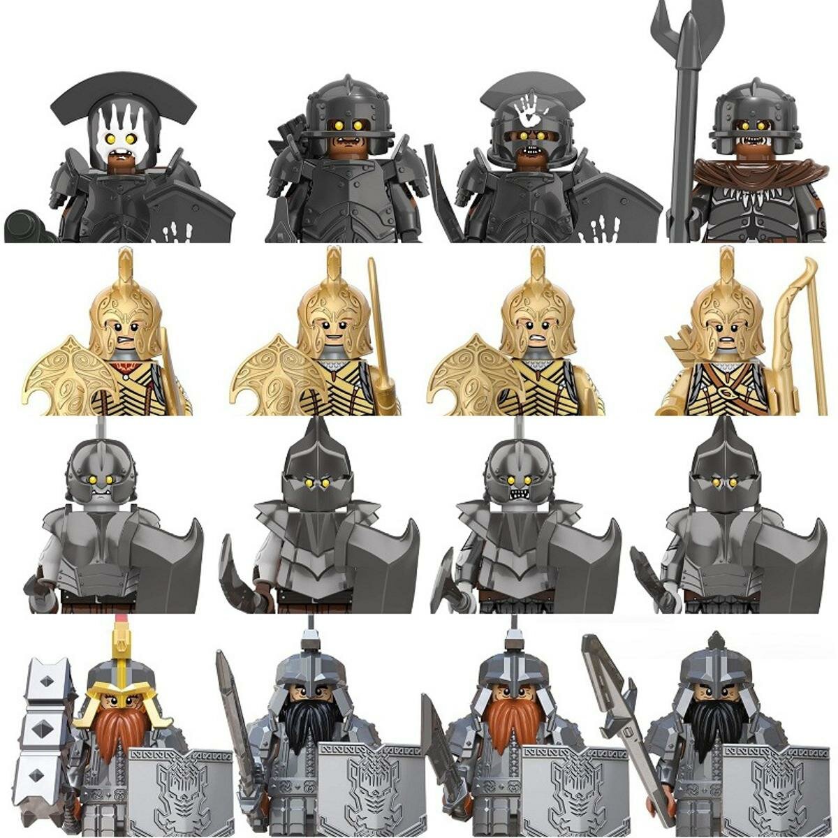YF Mini Lord Of Elf Фигурка Орки Армия Гэндальф Гном Роханский Рыцарь Игра Престолы Строительные Блоки Кольца Детские Иг