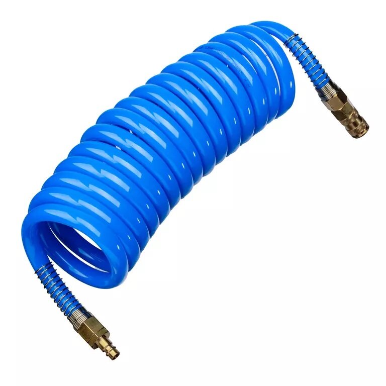 GARWIN PRO Шланг полиуретан (PU) 12*16, витой, 5 м, синий, БРС в комплекте 808750-1216-05